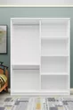Gm  Atlas Armoire sans miroir noire à 4 portes avec poignées