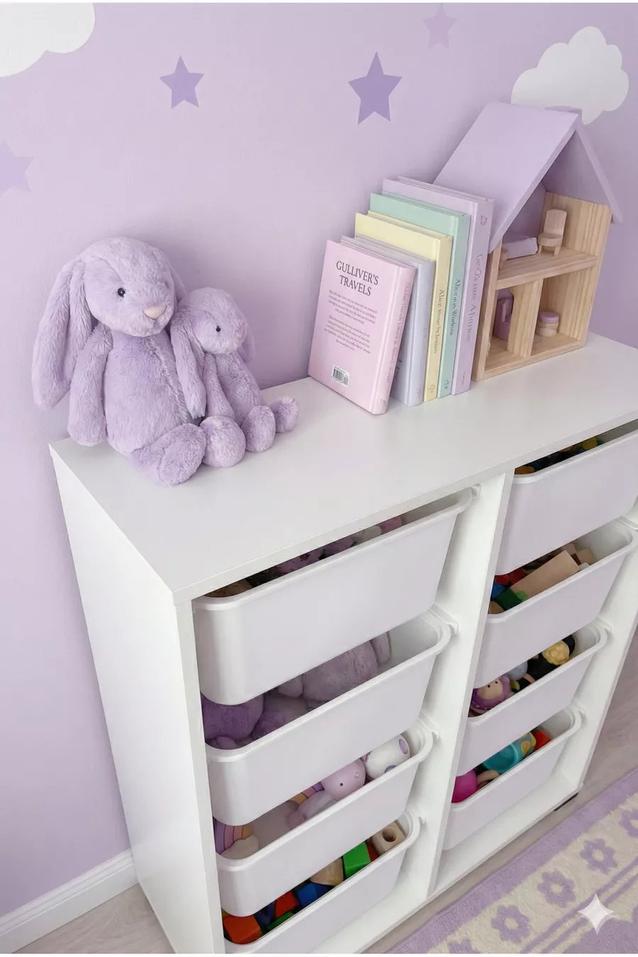 Armoire de Jouets Polyvalente à 8 Tiroirs et Unité de Rangement – Organisateur de Chambre d’Enfant avec ÉTIQUETTE CADEAU