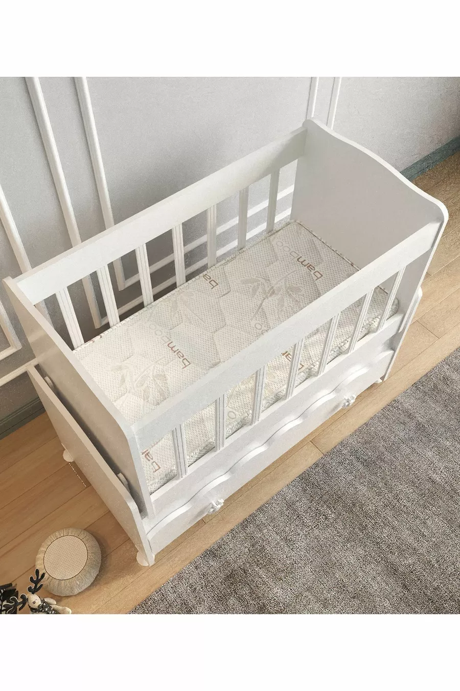 Lit bébé Berceau Matelas en bambou Cm