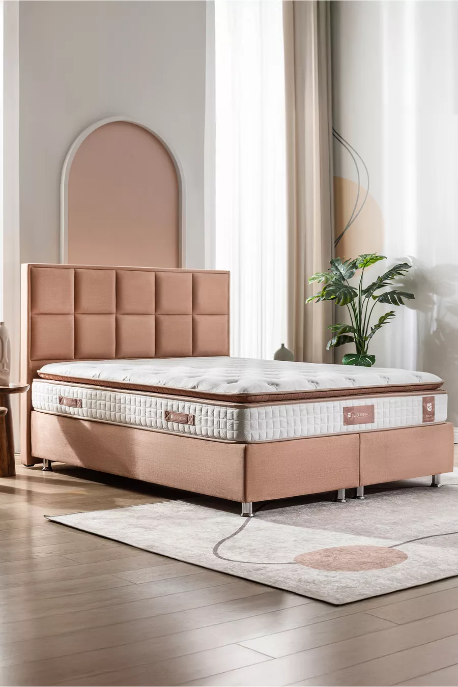Matelas à ressorts original ultra orthopédique Touch Brown avec coussin (cm)