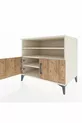 Commode Kronos 3 étagères 2 portes Pierre de Lune-Épicéa