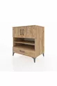 Commode Kronos 4 étagères, 1 tiroir, 2 portes, Pin-Pin