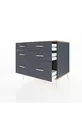Commode Kronos 6 tiroirs Anthracite-Cèdre/Anthracite