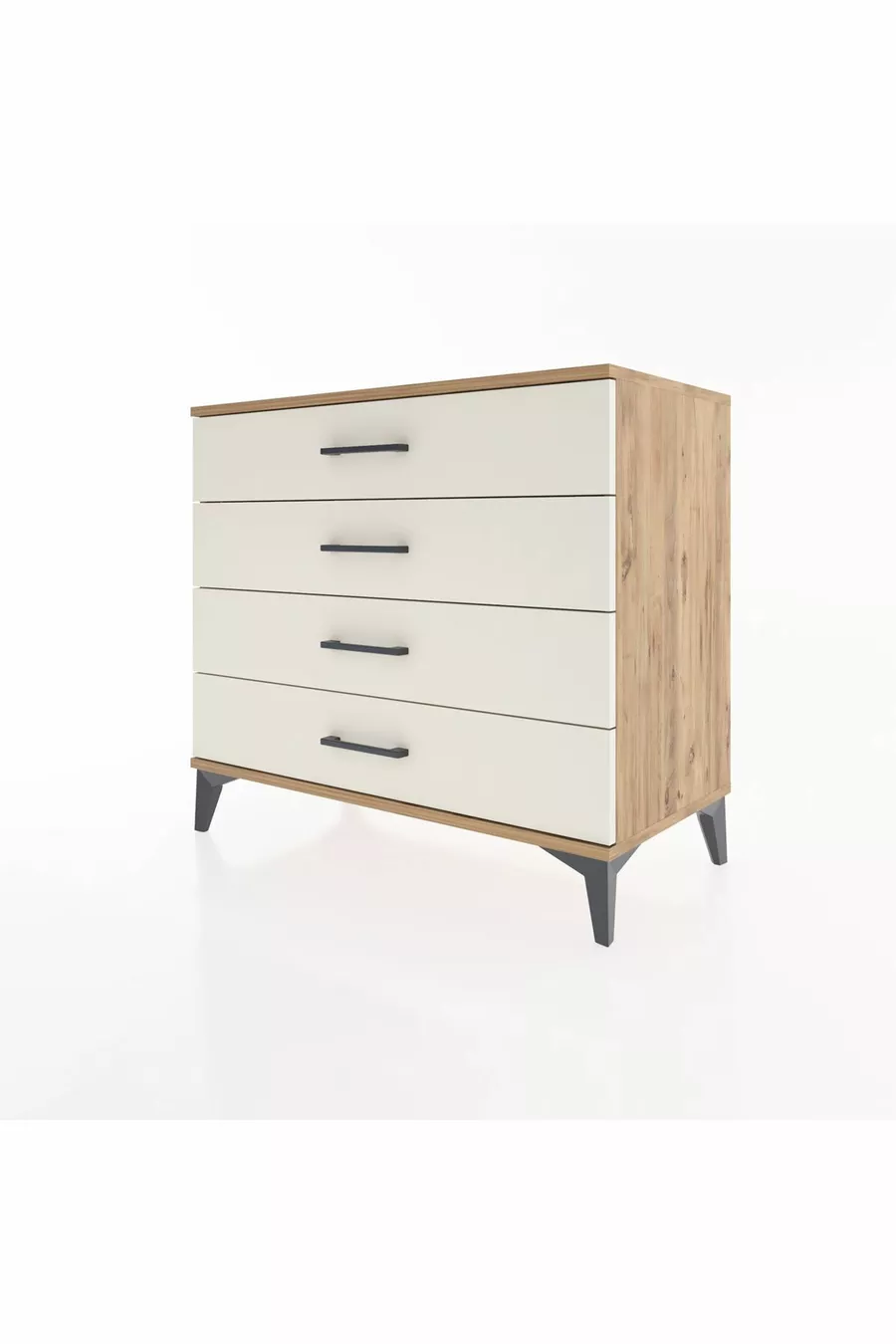 Commode Hyperion 4 tiroirs Pin-Ambre