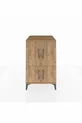 Table de chevet Kronos avec 2 étagères et 4 portes, pin-pin