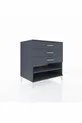 Commode Kronos à une étagère et trois tiroirs Anthracite-Anthracite