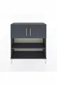 Commode Arges 3 étagères 2 portes Anthracite-Anthracite