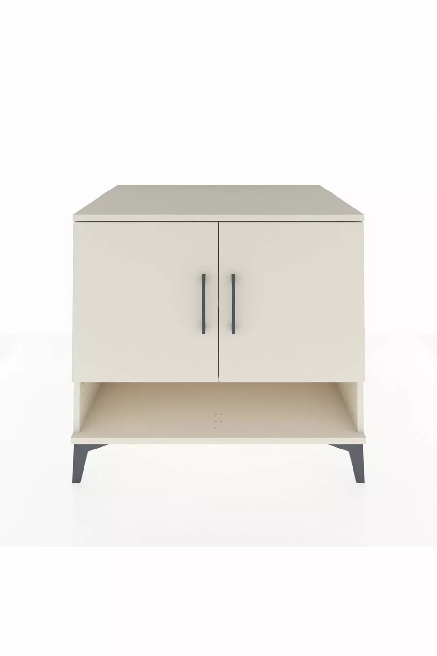 Commode Kronos 2 étagères 2 portes Pierre de lune-Pierres de lune