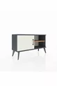 Commode Arges avec 2 étagères et une porte Anthracite-Pierre de Lune/Sapin