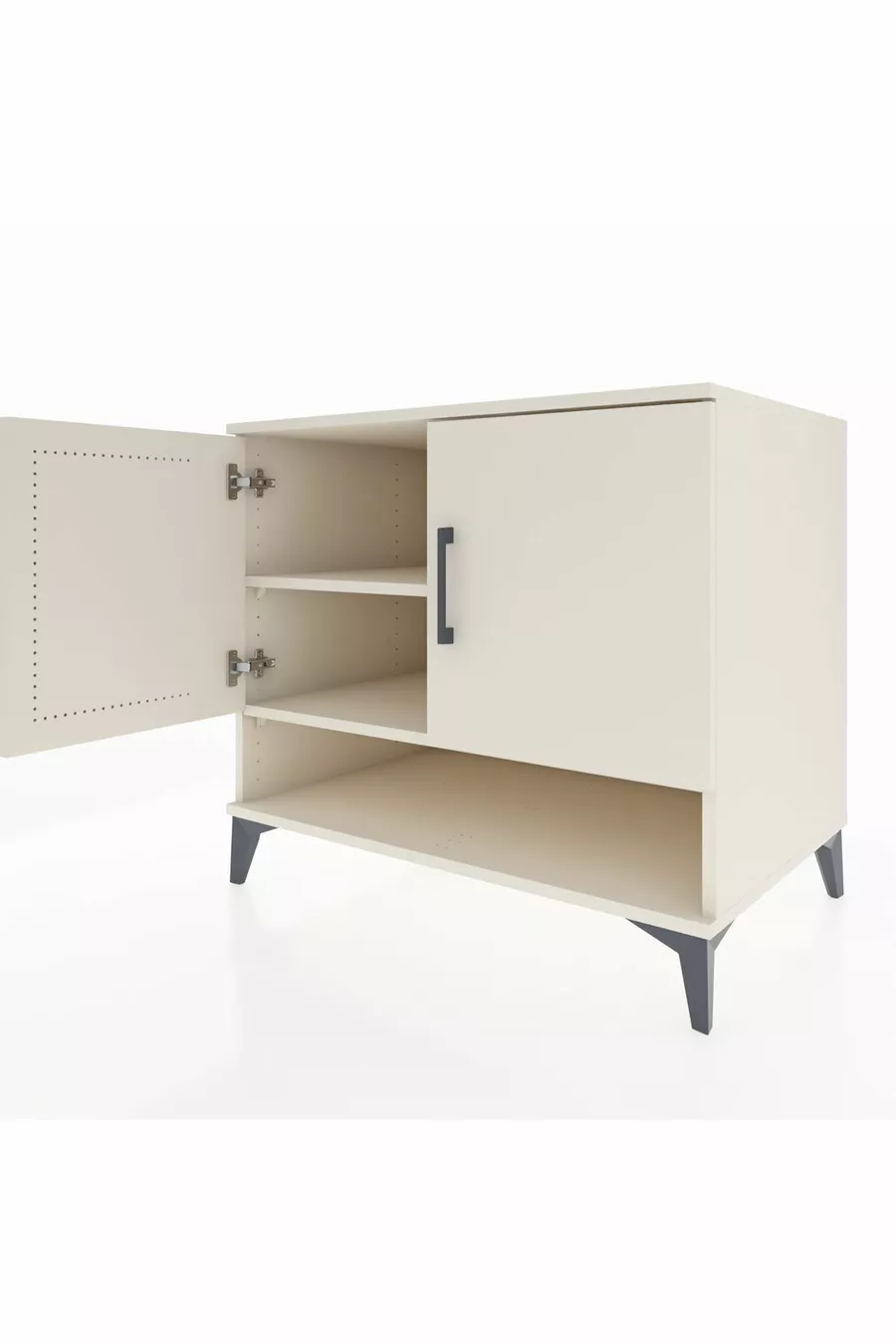 Commode Kronos 2 étagères 2 portes Pierre de lune-Pierres de lune