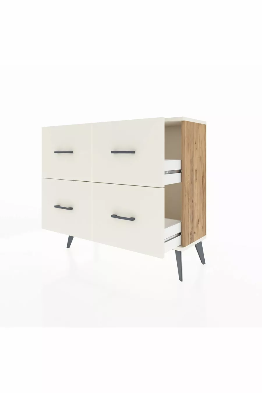 Commode Arges 4 tiroirs Pin-Pierre de Lune