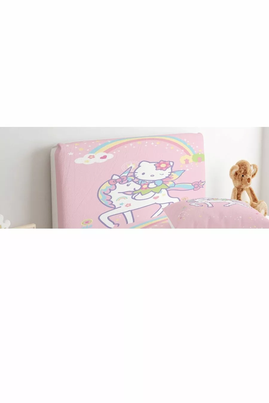 Housse de tête de lit Hello Kitty Poney Arc-en-ciel