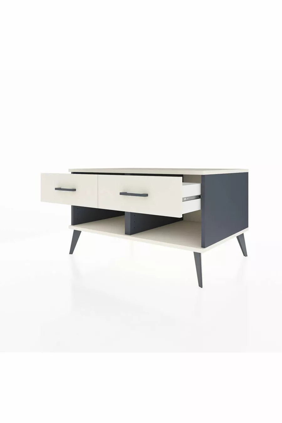 Commode Kronos 2 tiroirs Anthracite-Pierre d'ardoise