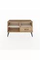 Commode Arges à 2 étagères et 1 tiroir Pin-Pierre de Lune / Pin