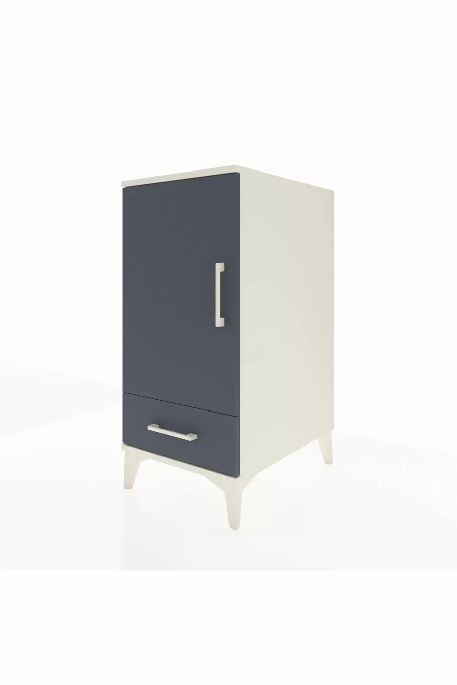 Kronos Chevet 3 Étageres 1 Tiroir 1 Porte Ambre-Anthracite