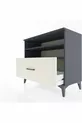 Commode Hyperion 2 étagères 1 tiroir Anthracite-Pierre de lune