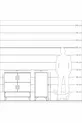 Commode Kronos 4 étagères 4 portes Pin-Anthracite