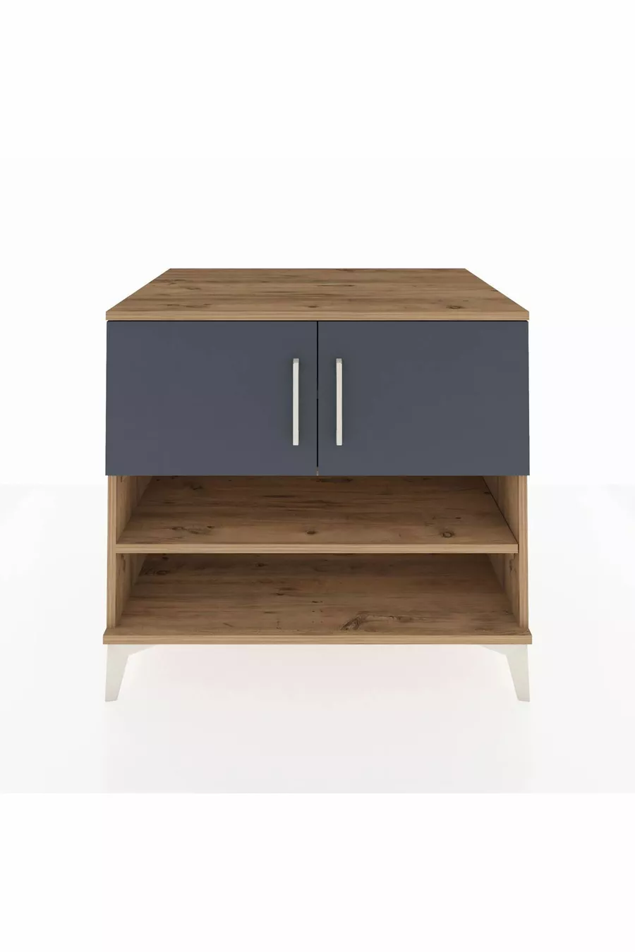 Commode Kronos 3 étagères 2 portes Pin-Anthracite