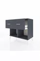 Commode Hyperion 2 tiroirs Anthracite-Anthracite