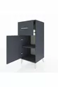Commode Hyperion avec une étagère, un tiroir et une porte, Anthracite-Anthracite