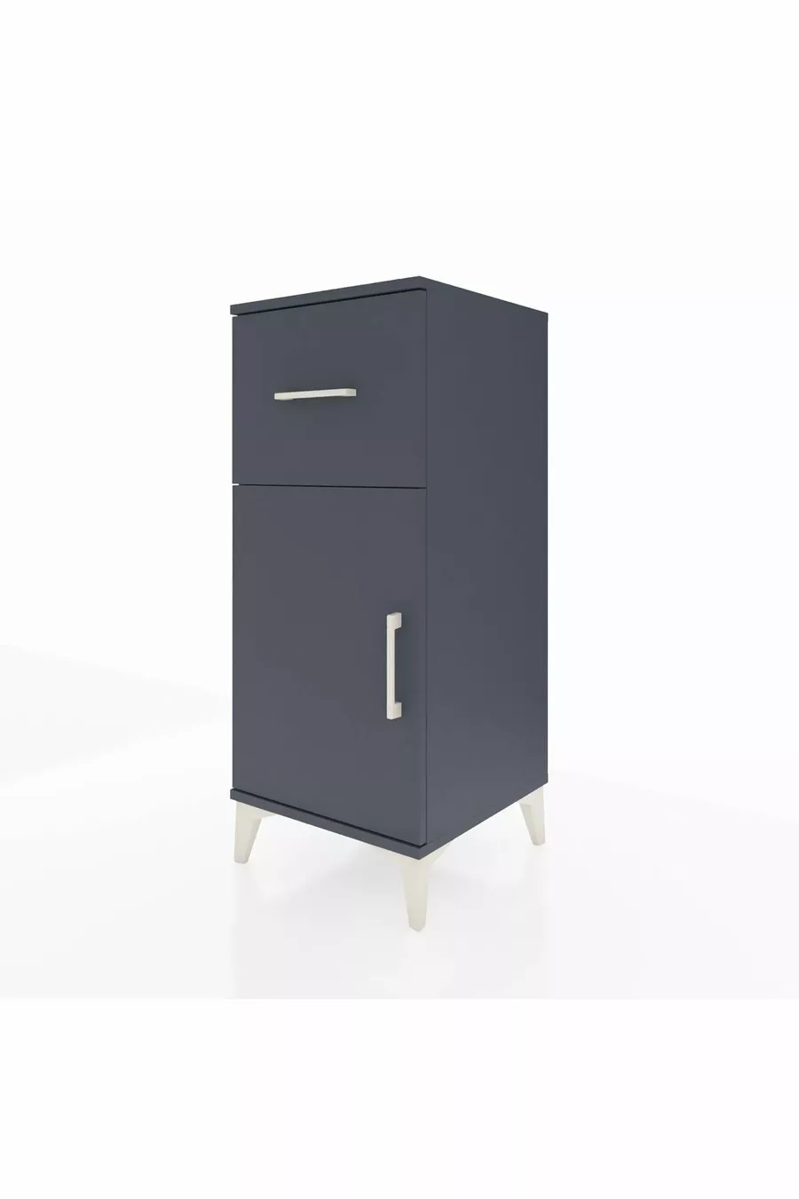 Commode Hyperion avec une étagère, un tiroir et une porte, Anthracite-Anthracite