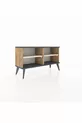Commode Arges 2 étagères Pin-Anthracite / Pierre de lune