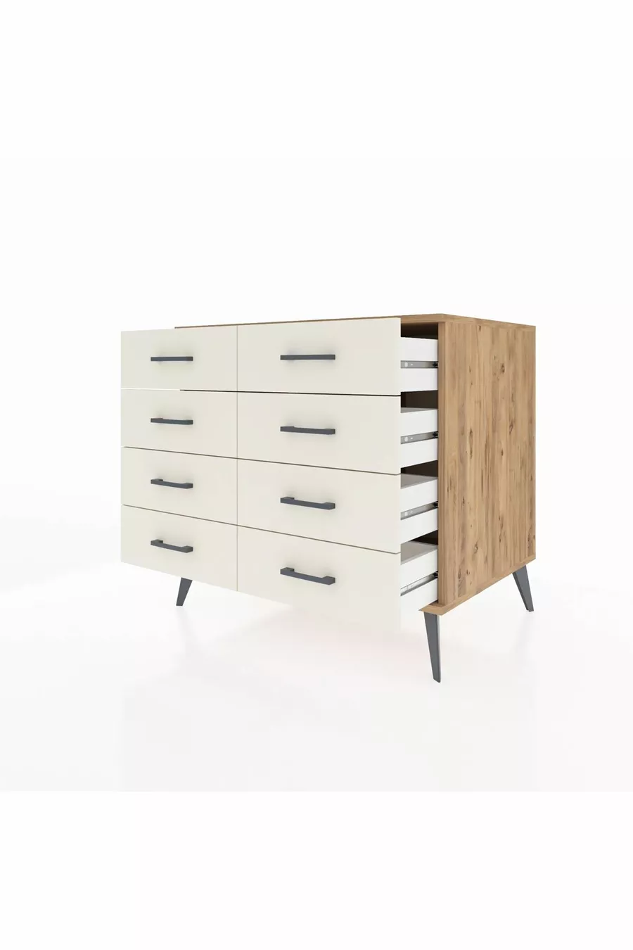 Commode Kronos 8 tiroirs Pin-Pin / Pierre de Lune