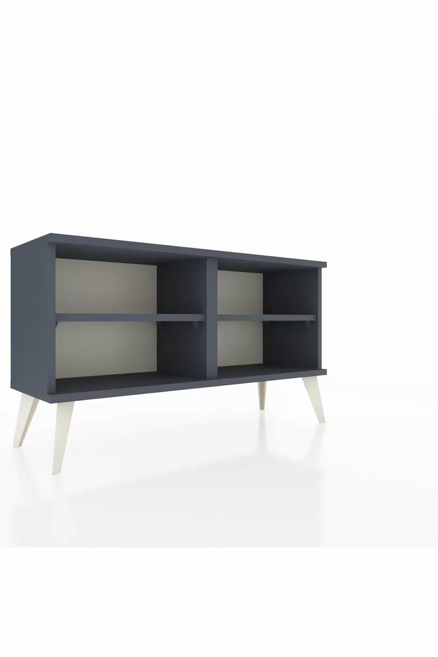 Commode Arges 2 étagères Anthracite-Anthracite