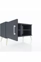 Commode Hyperion 2 étagères avec porte unique Anthracite-Anthracite