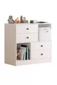 Commode Elif moderne à 4 tiroirs et 2 étagères