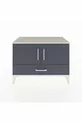 Commode Hyperion 2 étagères 1 tiroir 2 portes Pierre de lune-Anthracite