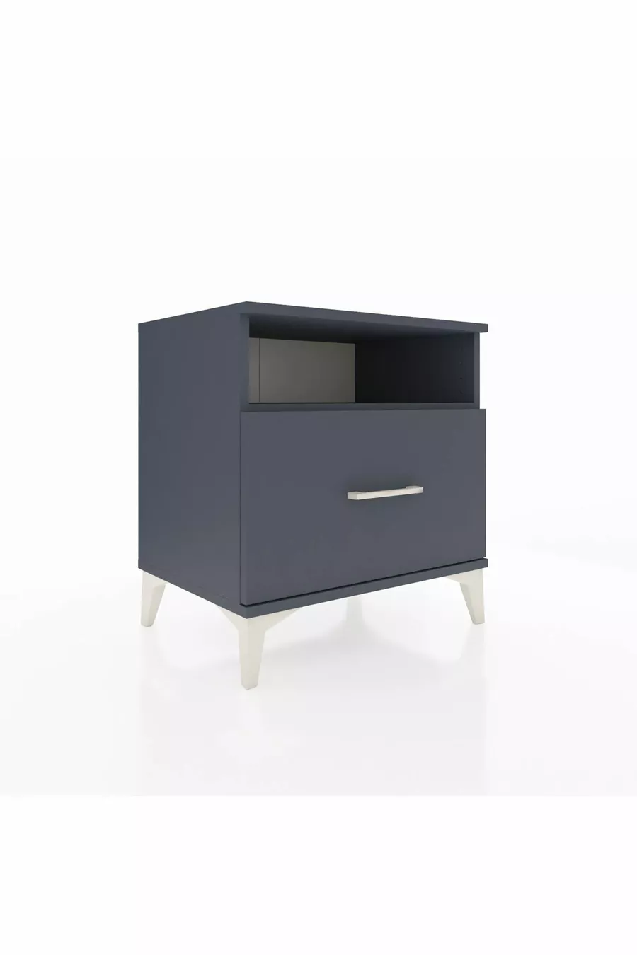 Table de chevet Hyperion avec une étagère et un tiroir, anthracite-anthracite