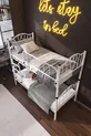 Lit Superposé et Lit Simple en Métal pour Chambre d'Enfant Orkide Blanc