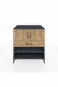 Commode Kronos avec 3 étagères, 1 tiroir et 2 portes, Anthracite-Sapin