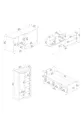 Chambre Jeune Akser Ensemble 4 pièces – Blanc (Bureau, Lit, Armoire, Étagère murale)