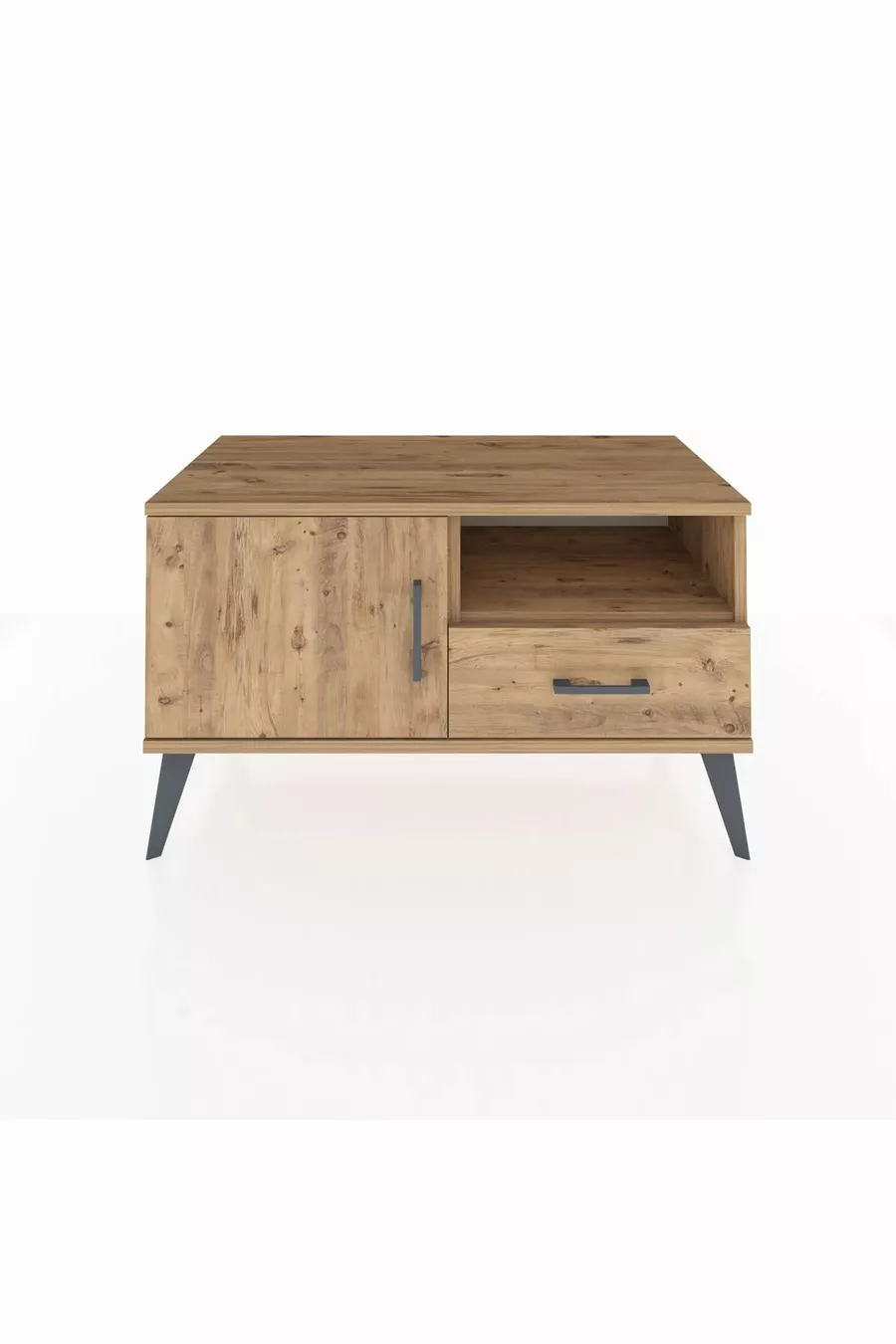 Commode Hyperion à 2 étagères, 1 tiroir, 1 porte, pin sur pin