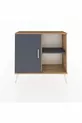 Commode Arges à 2 étagères avec 1 porte, pin-anthracite