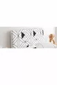 Housse de tête de lit Chambre d'adolescent Noir et blanc Triangles géométriques