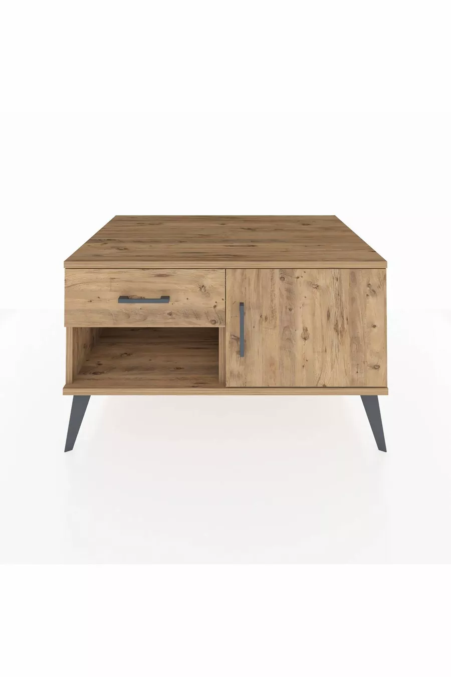 Commode Kronos à une étagère, un tiroir et une porte en pin