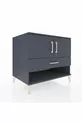 Commode Kronos avec 2 étagères, 1 tiroir et 2 portes, Anthracite-Anthracite