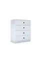 COMMODE ALMİNA, 4 TIROIRS, BLANCHE
