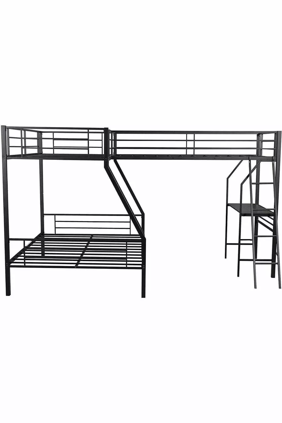 Lit mezzanine avec bureau pour trois personnes au design moderne