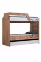 Lits superposés, lit superposé métallique à triple couche avec 3 matelas confort