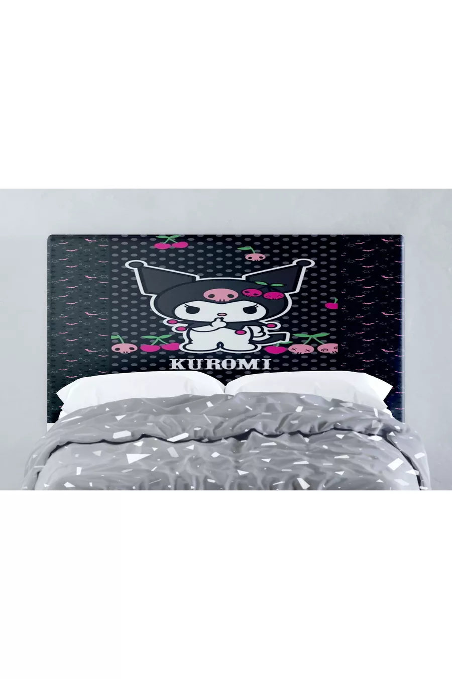 Housse de tête de lit Kuromi et Cerise