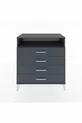 Commode Hyperion à une étagère et 4 tiroirs Anthracite-Anthracite