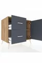Commode Kronos avec une étagère, 2 tiroirs et une porte, pin-anthracite