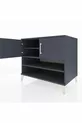 Commode Kronos 3 étagères 2 portes Anthracite-Anthracite