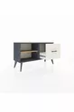 Commode Arges à une étagère et un tiroir Anthracite-Pin/Gris pierre