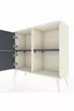 Commode Arges 2 étagères 2 portes Pierre de lune-Anthracite