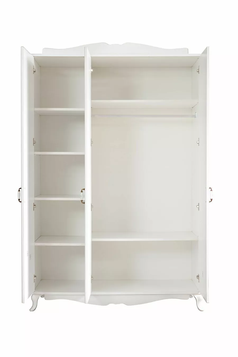 Chambre d'enfant blanche bleue - Armoire à 3 portes, Lit, Bureau, Commode